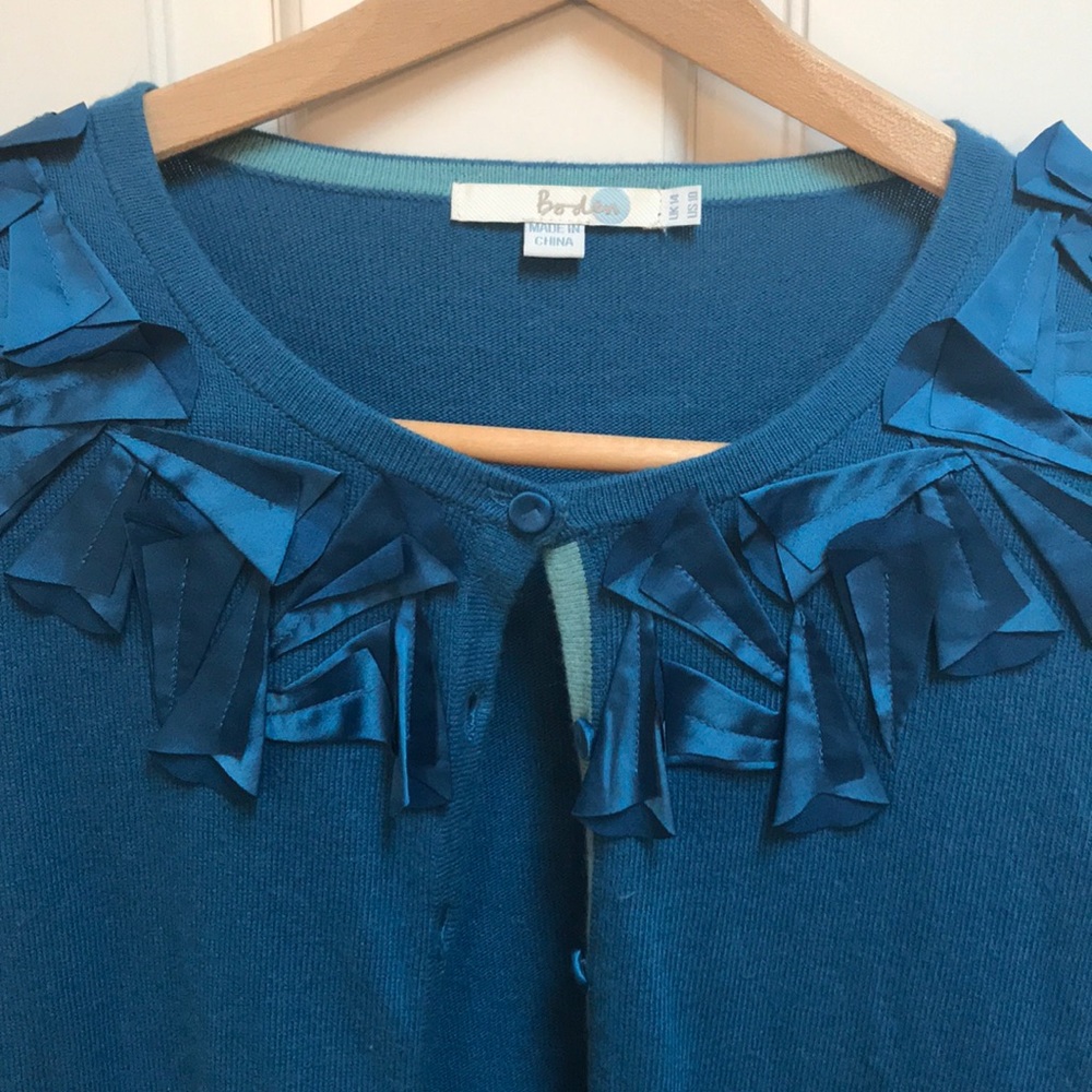 Boden blue cardigan 10